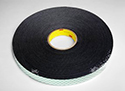 3M Black Foam Tape .031" x 1/2" x 72 Yd